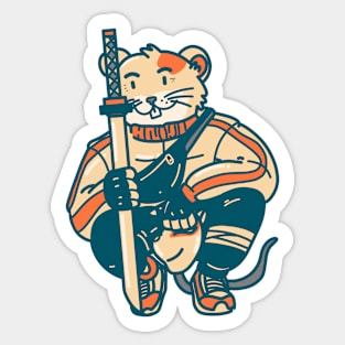 The cute samurai Sticker